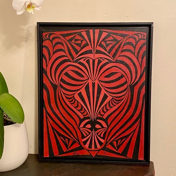 Reliable strength of Taurus painting artist J. Cruz Original art work zodiac - Picture 4 of 5